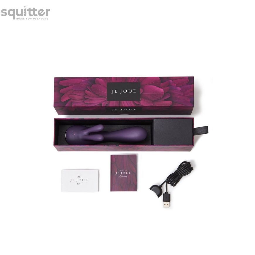 Вибратор-кролик Je Joue - Fifi Purple с тремя моторами, глубокая вибрация SO3035 - онлайн-сексшоп Сквитер
