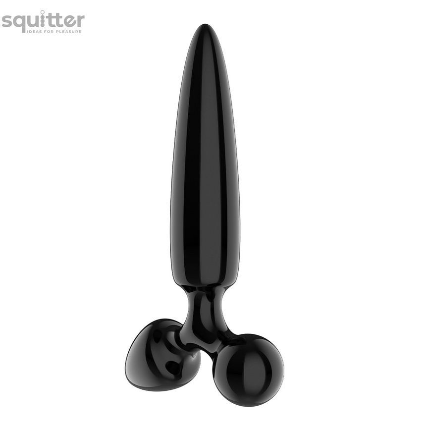 Тристоронній скляний дилдо Satisfyer Triple Crystal 1 Black SX3553 - онлайн-сексшоп Сквітер