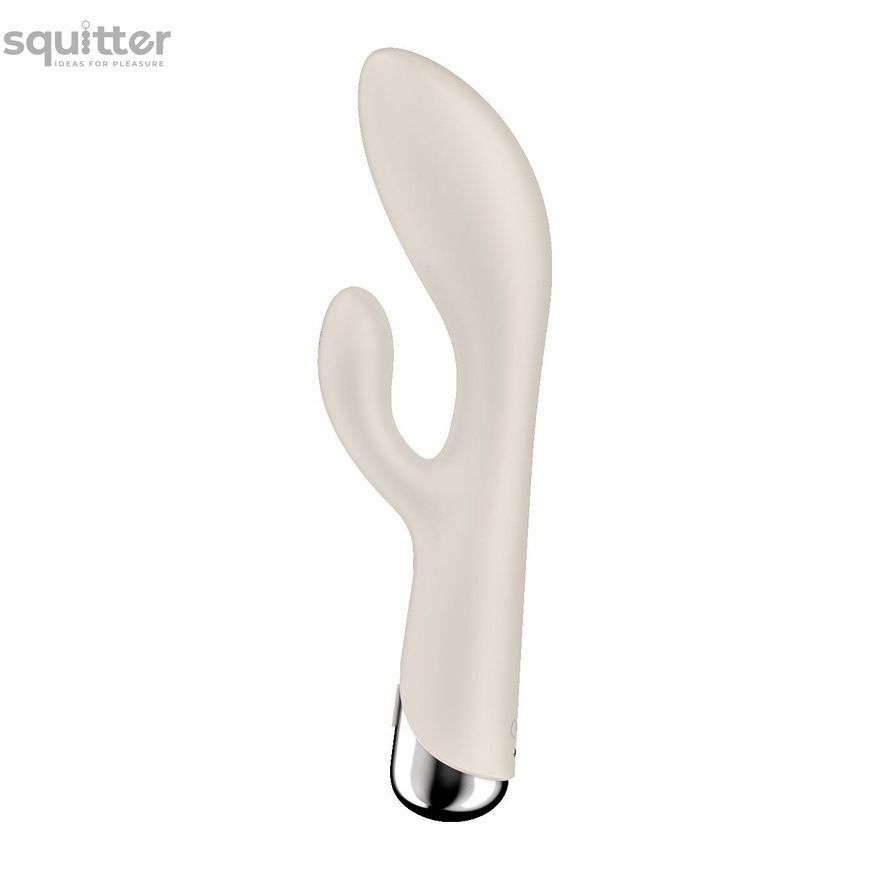 Вібратор-кролик з ротацією Satisfyer Spinning Rabbit 1 Beige, 3 мотори SX0563 - онлайн-сексшоп Сквітер