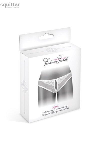 Трусики з перлинами і доступом Fashion Secret Sophie White SO5391 - онлайн-сексшоп Сквітер