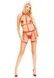 Портупея з чокером і гартери Leg Avenue 2PC Vegan Leather Nurse Harness Teddy and Headband Red M SX1717,4 - інтернет-магазин інтимних товарів Squitter
