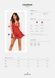 Прозора сорочка бебі-дол Obsessive Lacelove babydoll & thong M/L Red, мереживо, стрінги SO8647,5 - інтернет-магазин інтимних товарів Squitter
