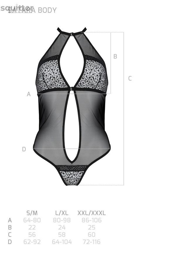 Сетчатое боди с кружевом на груди Passion SATARA BODY L/XL red SO8472 - онлайн-сексшоп Сквитер
