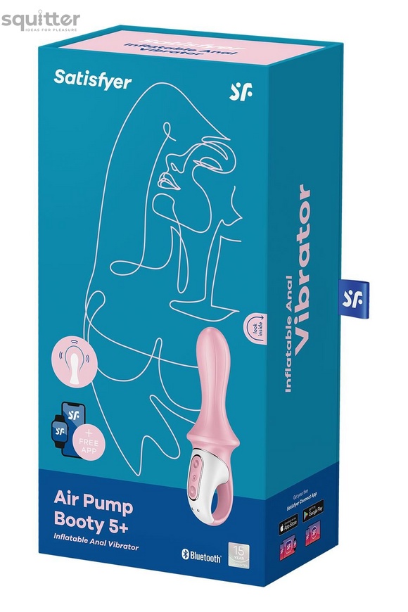 Анальный смарт-вибратор Satisfyer Air Pump Booty 5+, надувается SO6717 фото