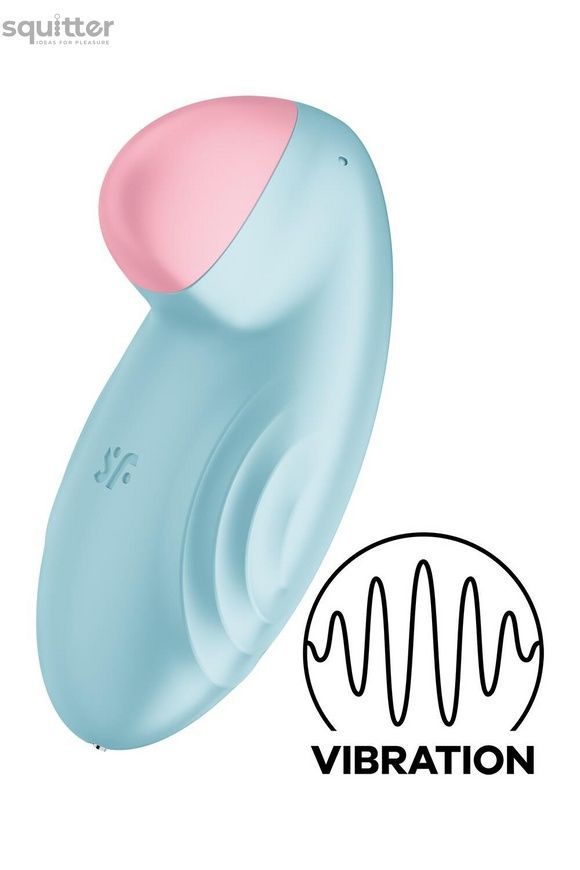 Смарт-вібратор для клітора Satisfyer Tropical Tip Light Blue SO7142 - онлайн-сексшоп Сквітер