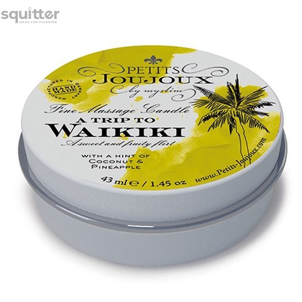 Масажна свічка Petits Joujoux - Waikiki Beach - Coconut and Pineapple (43 мл) з афродизіаками SO3173 фото