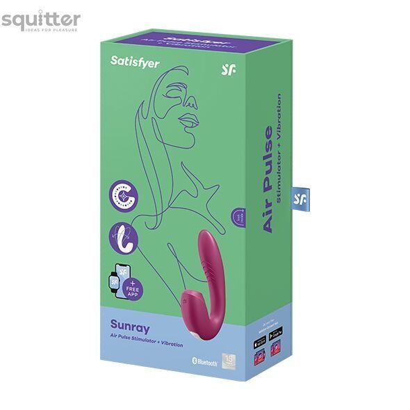 Вакуумний смарт-вібратор Satisfyer Sunray Berry, 4 положення стовбура SO6113 - онлайн-сексшоп Сквітер