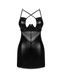 Сорочка Obsessive Norides chemise & thong, XL/2XL, обтисла, з мокрим ефектом, стрінги в комплекті SX1162,3 - інтернет-магазин інтимних товарів Squitter