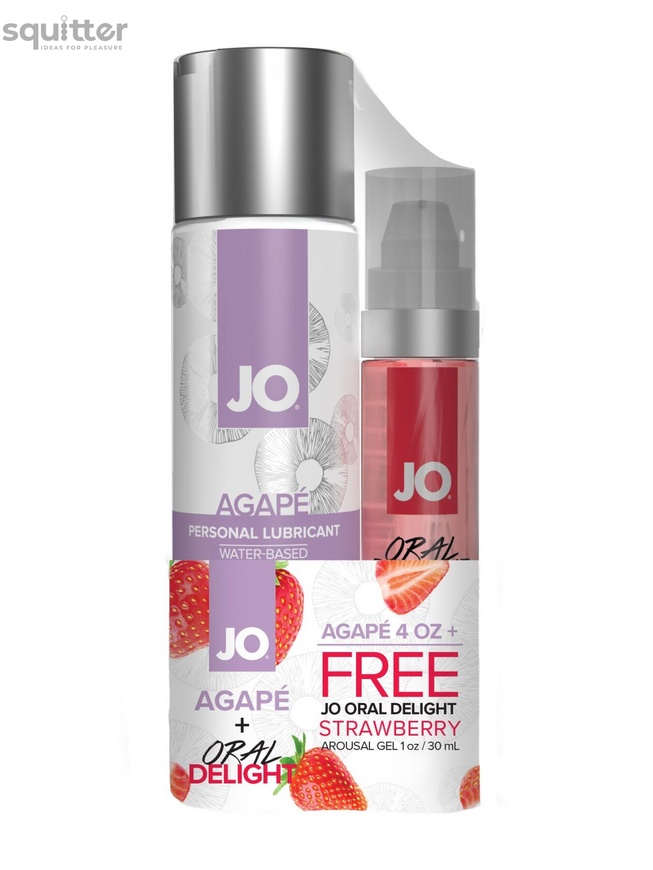 Комплект System JO GWP - Agape 120 ml & Oral Delight - Strawberry 30 мл SO6770 фото