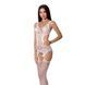 Бодистокинг Passion BS066 white, комбинезон, имитация чулок и поясаPBS066W,1 - интернет-магазин интимных товаров Squitter