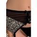 (SALE) Комплект белья MONTANA SET black L/XL - Passion Exclusive: лиф, стринги и пояс для чулокPS23009,2 - интернет-магазин интимных товаров Squitter