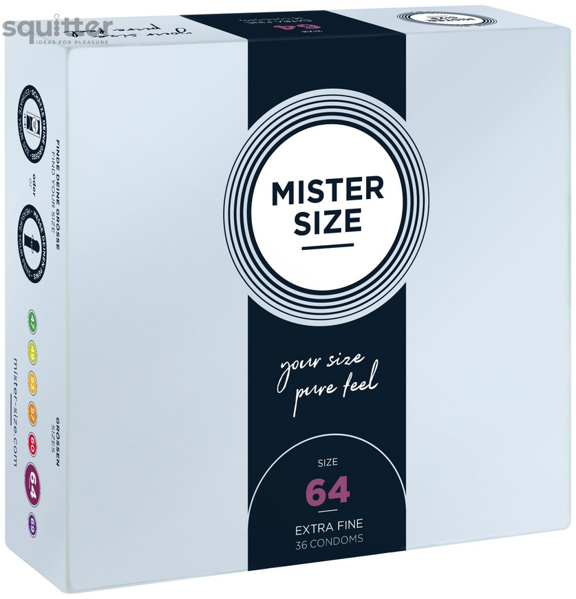 Презервативи Mister Size - pure feel - 64 (36 condoms), товщина 0,05 мм SO8054 фото