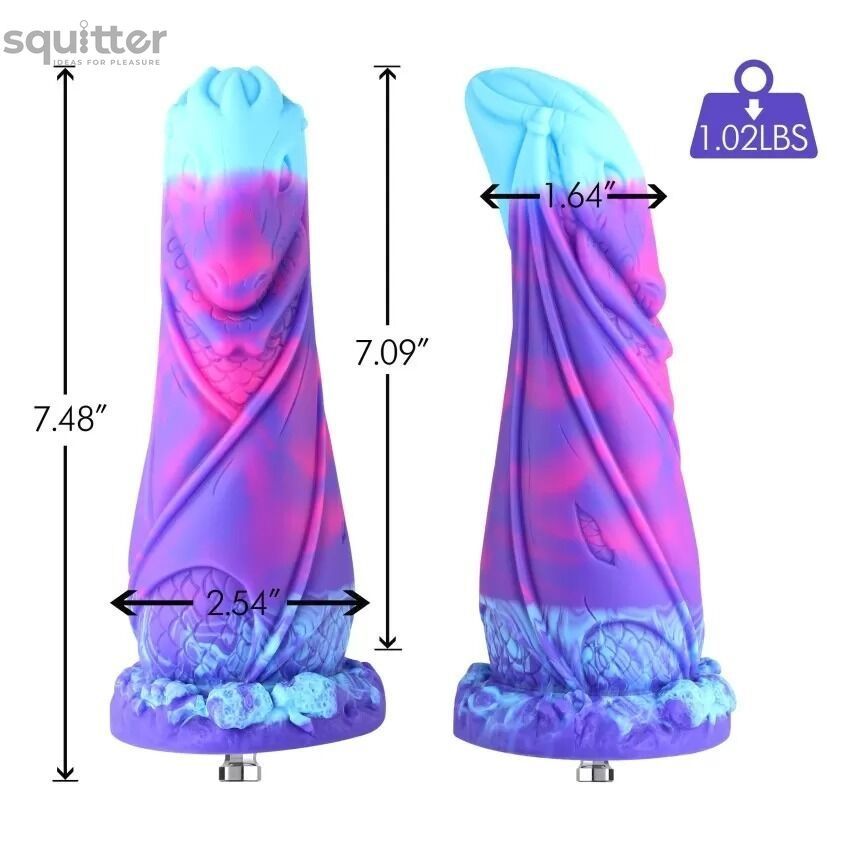Фалоімітатор для секс-машин Hismith 7.48&Prime; Silicone Dildo HSA139 Monster Series, система KlicLok SO9969 - онлайн-сексшоп Сквітер
