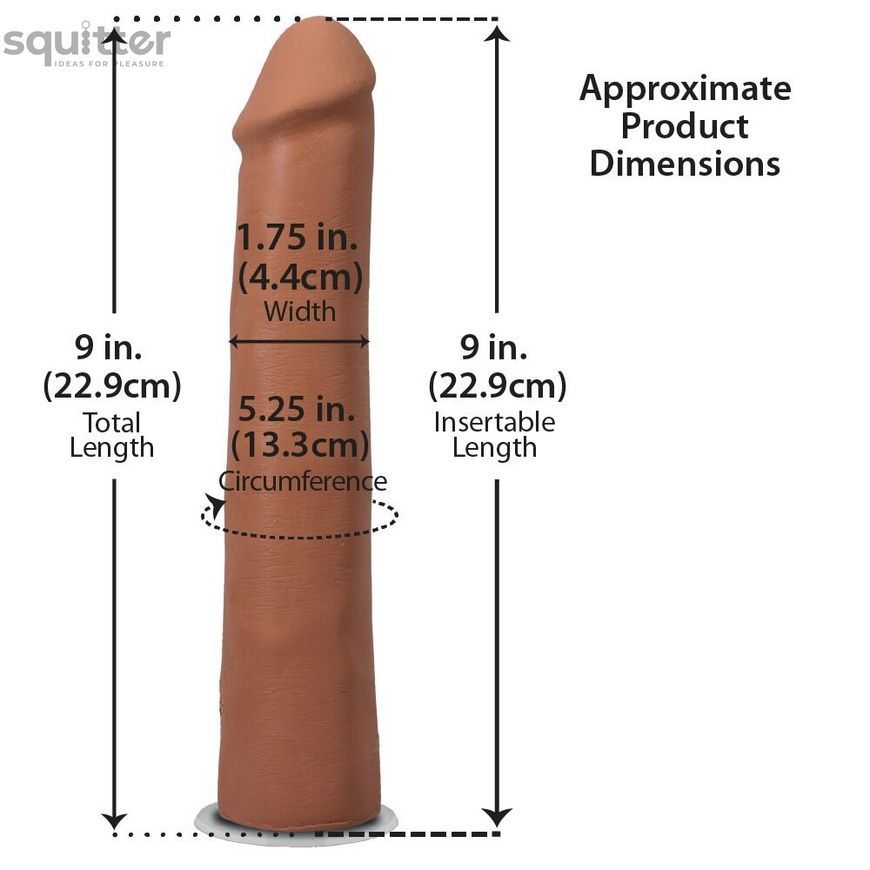 Фалоімітатор Doc Johnson The Realistic Cock ULTRASKYN - 9 Inch Caramel SX4477 - онлайн-сексшоп Сквітер