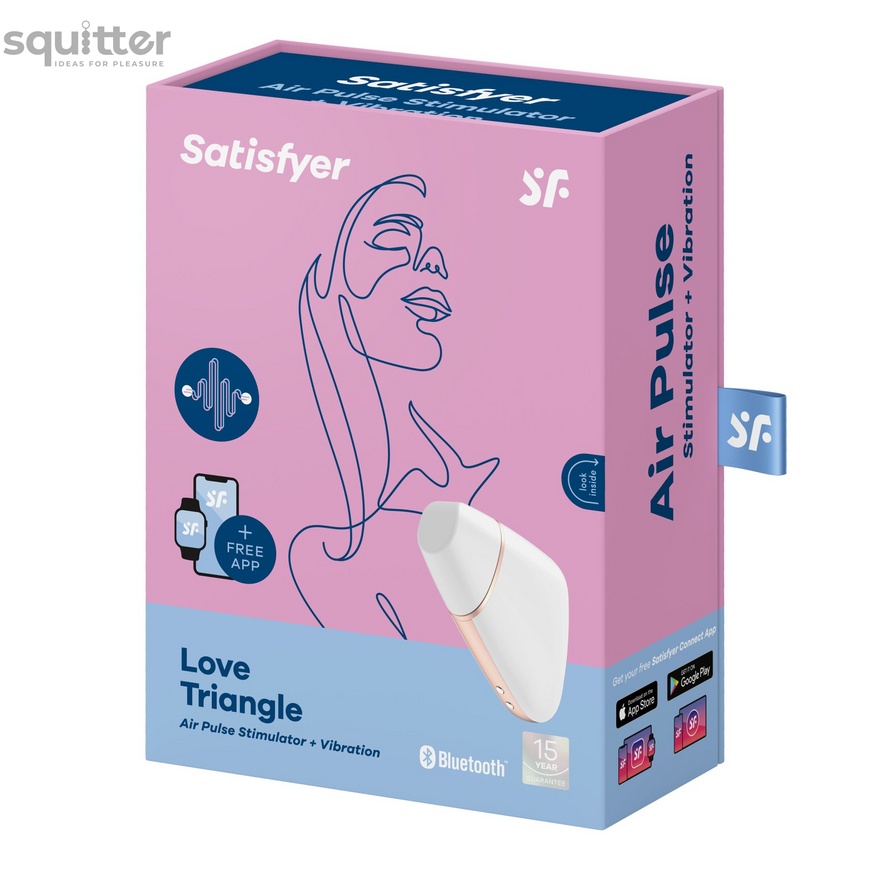 Вакуумний кліторальний стимулятор Satisfyer Love Triangle White SO3896 фото