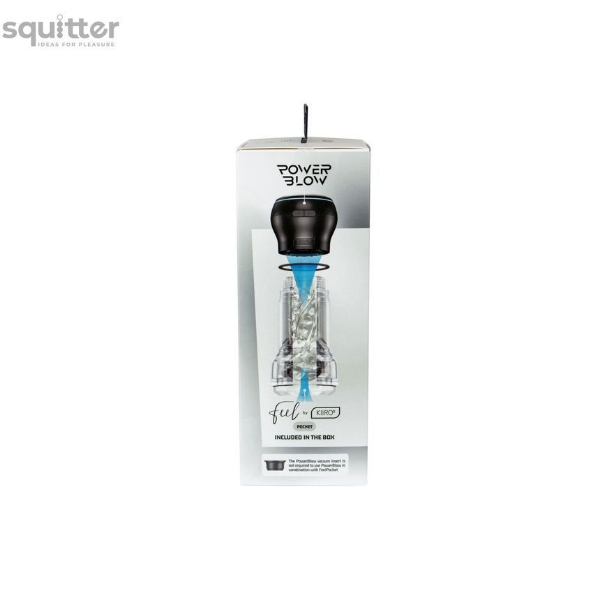 Мастурбатор Kiiroo Feel Pocket Crystal зі всмоктувальною інтерактивною насадкою PowerBlow Combo Set SX2240 - онлайн-сексшоп Сквітер