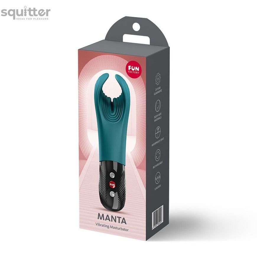 Вібратор для пеніса Fun Factory MANTA Bottle Green, підходить для парних ігор SX4298 - онлайн-сексшоп Сквітер