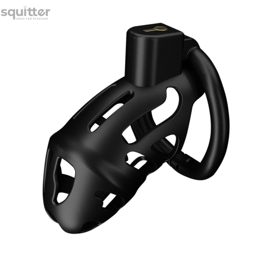 Клітка для пеніса LOCKINK SEVANDA Plastic Penis Chastity Cage - Black SX0872 фото