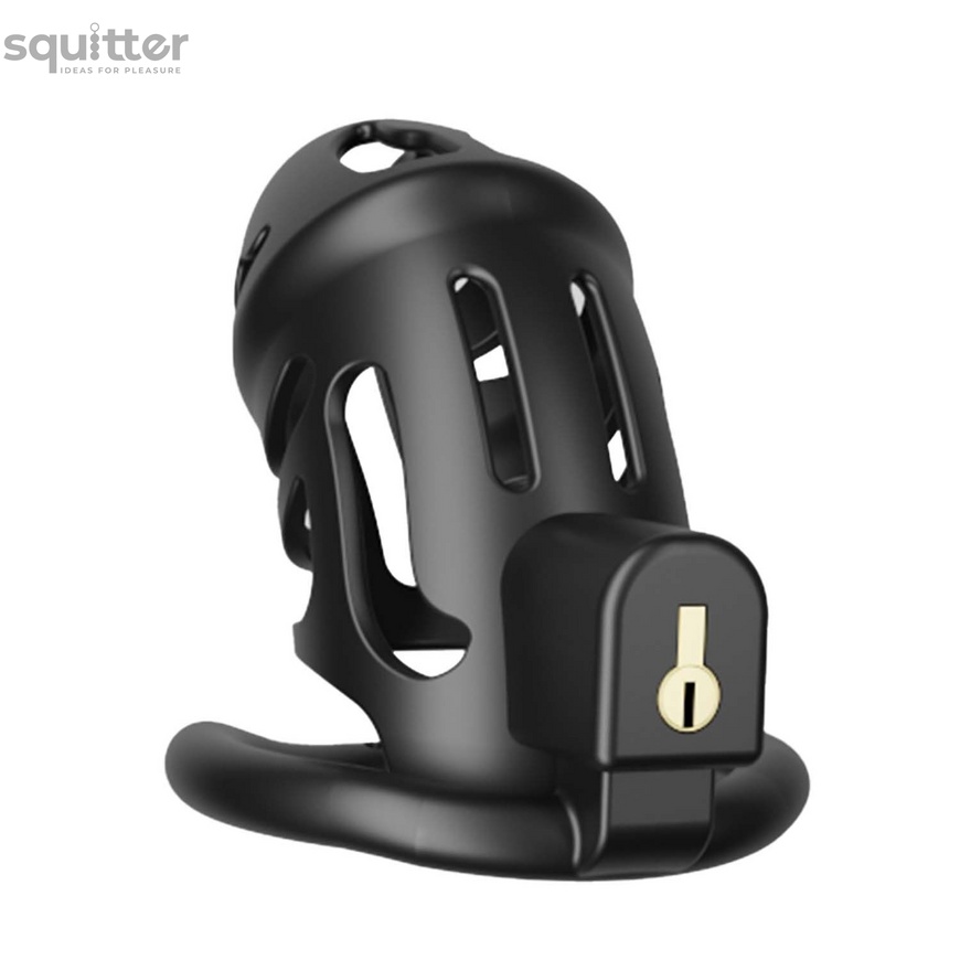 Клітка для пеніса LOCKINK SEVANDA Plastic Penis Chastity Cage - Black SX0872 фото