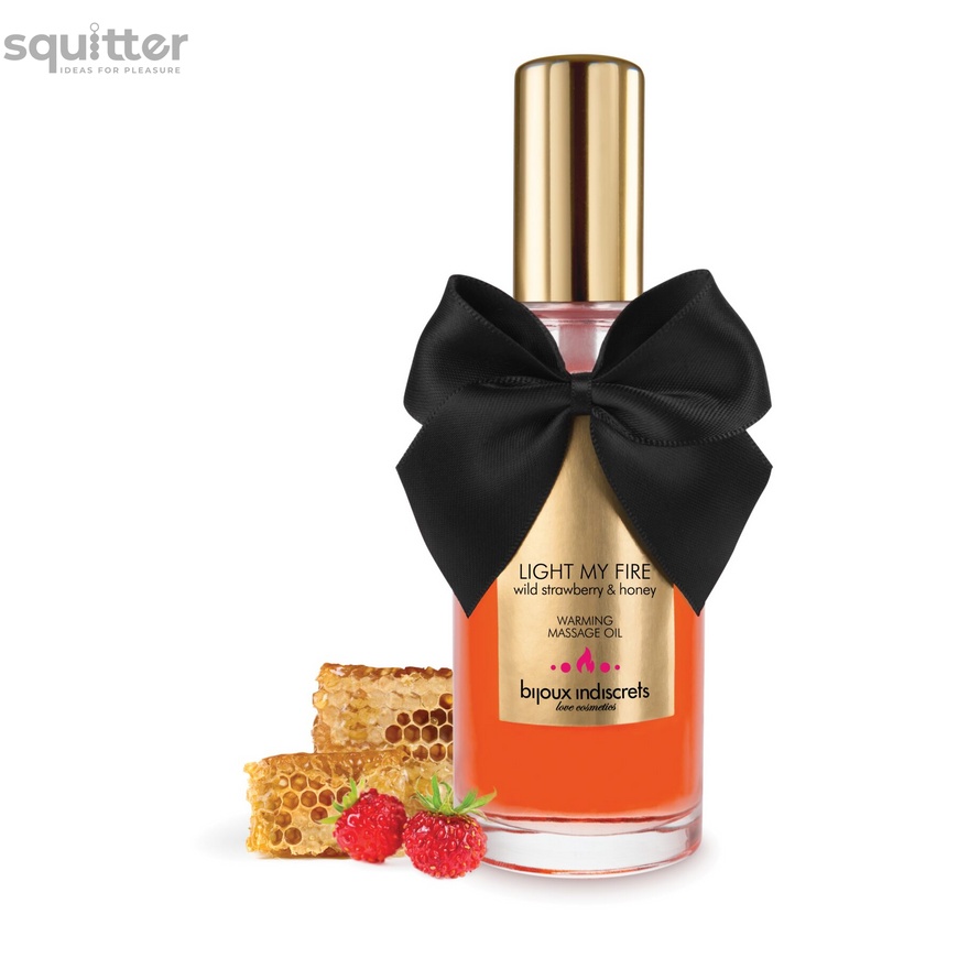 Розігрівальна олія Bijoux Indiscrets Light my Fire – Wild Strawberry&Honey SO5937 фото