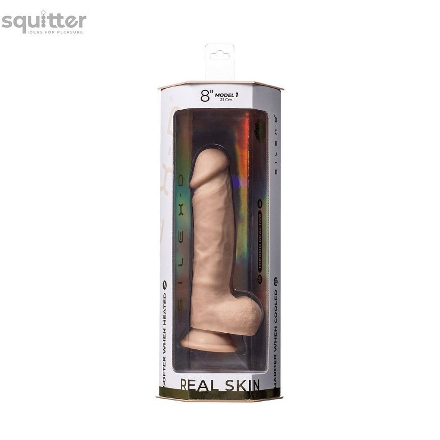 Фалоімітатор SilexD Vetus Real Skin Flesh (8in MODEL 1) суперсофт-силікон+Silexpan, діаметр 4,1 см SX1282 - онлайн-сексшоп Сквітер