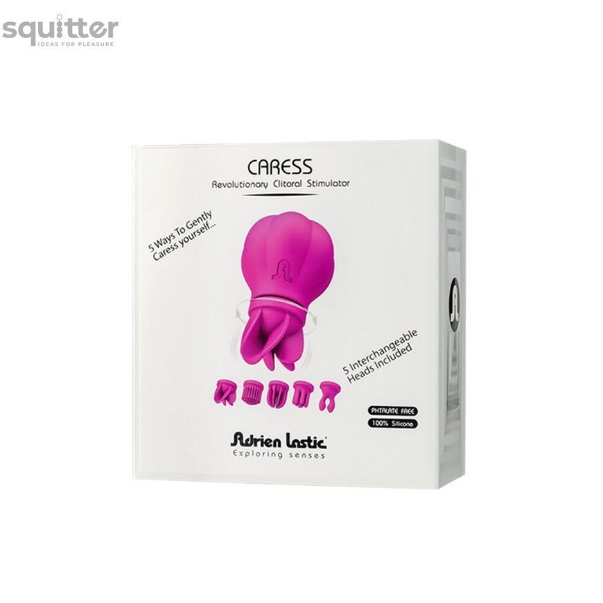Вибратор Adrien Lastic Caress с крутящимися насадками для стимуляции эрогенных зон AD11091 - онлайн-сексшоп Сквитер