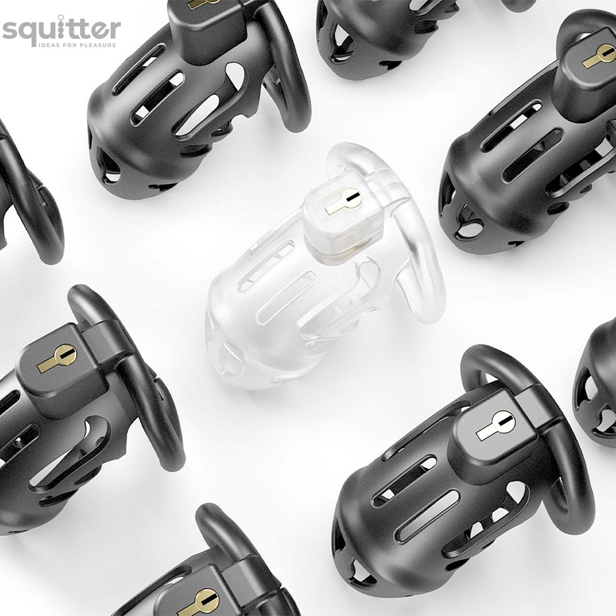 Клітка для пеніса LOCKINK SEVANDA Plastic Penis Chastity Cage - Black SX0872 фото