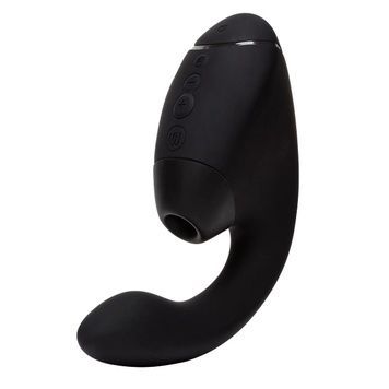 Подвійний вакуумний кліторальний стимулятор з вібрацією Womanizer Next Duo - Black SX3866 - онлайн-сексшоп Сквітер