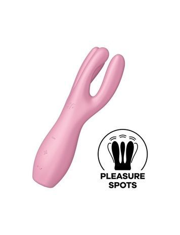 Кліторальний вібратор Satisfyer Threesome 3 Pink з трьома пальчиками SO6101 - онлайн-сексшоп Сквітер