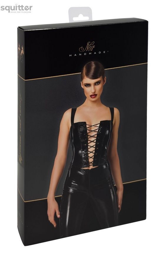 Корсет Noir Handmade F379 Dominae Frontbind PVC Corset Top M SX4130 - онлайн-сексшоп Сквітер