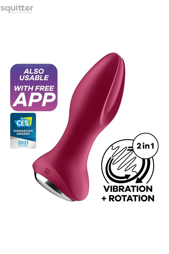 Анальная смарт вибропробка с жемчужным массажем Satisfyer Rotator Plug 2+ Violet SO6280 фото