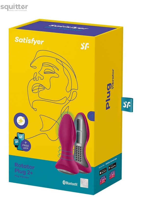 Анальная смарт вибропробка с жемчужным массажем Satisfyer Rotator Plug 2+ Violet SO6280 фото