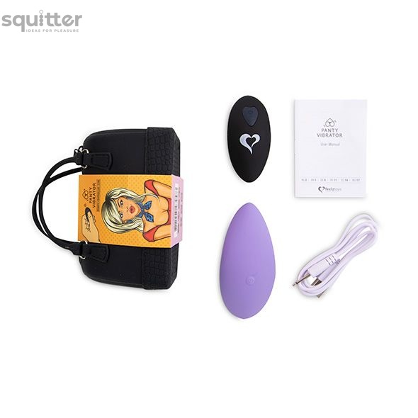 Вібратор в трусики FeelzToys Panty Vibrator Purple з пультом дистанційного керування, 6 режимів робо SO3850 фото