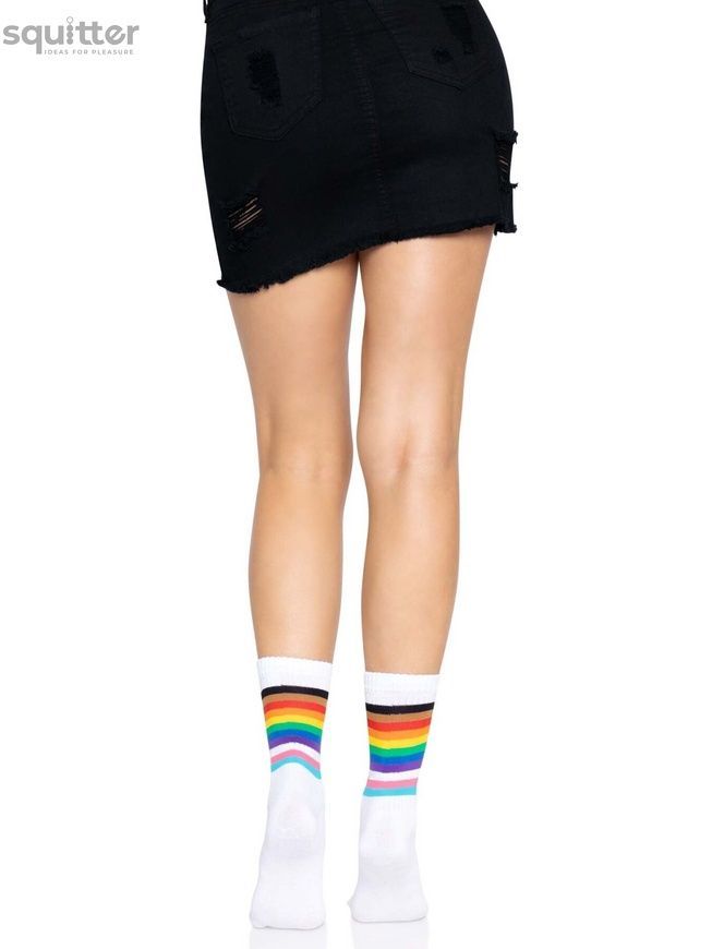 Leg Avenue Pride crew socks Rainbow SO8584 - онлайн-сексшоп Сквитер