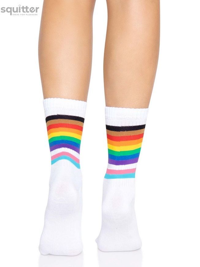 Leg Avenue Pride crew socks Rainbow SO8584 - онлайн-сексшоп Сквитер