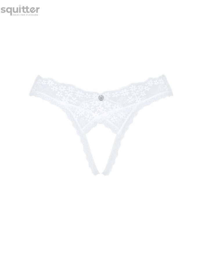 Кружевные танга Obsessive Heavenlly crotchless thong XS/S, с доступом SO8188 - онлайн-сексшоп Сквитер