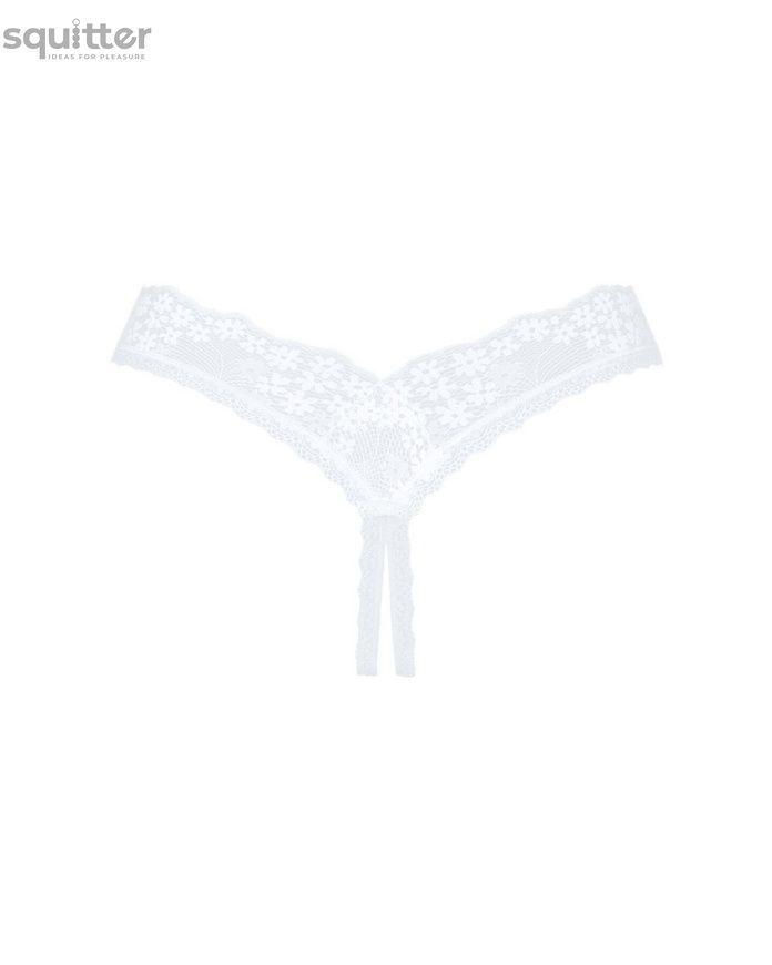 Кружевные танга Obsessive Heavenlly crotchless thong XS/S, с доступом SO8188 - онлайн-сексшоп Сквитер