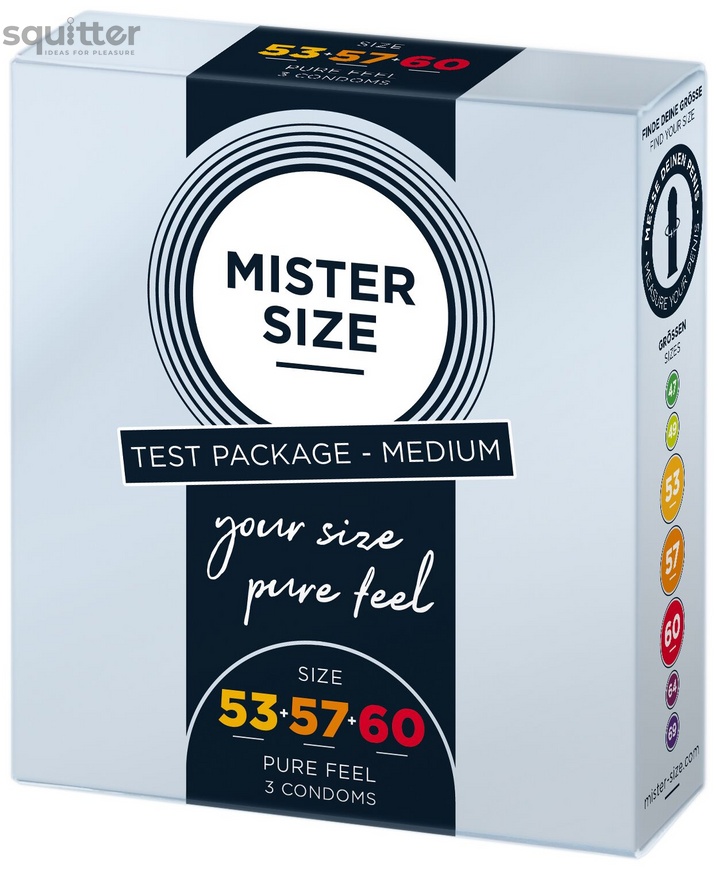 Набор презервативов Mister Size - pure feel - 53–57–60 (3 condoms), 3 размера, толщина 0,05 мм SO8040 фото