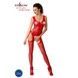 Бодистокинг Passion BS046 red, комбинезон с имитацией чулокPBS046R,2 - интернет-магазин интимных товаров Squitter