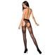 Эротические колготки TIOPEN 002 nero 1/2 (20 den) - Passion, имитация чулок и поясаPS24502,2 - интернет-магазин интимных товаров Squitter