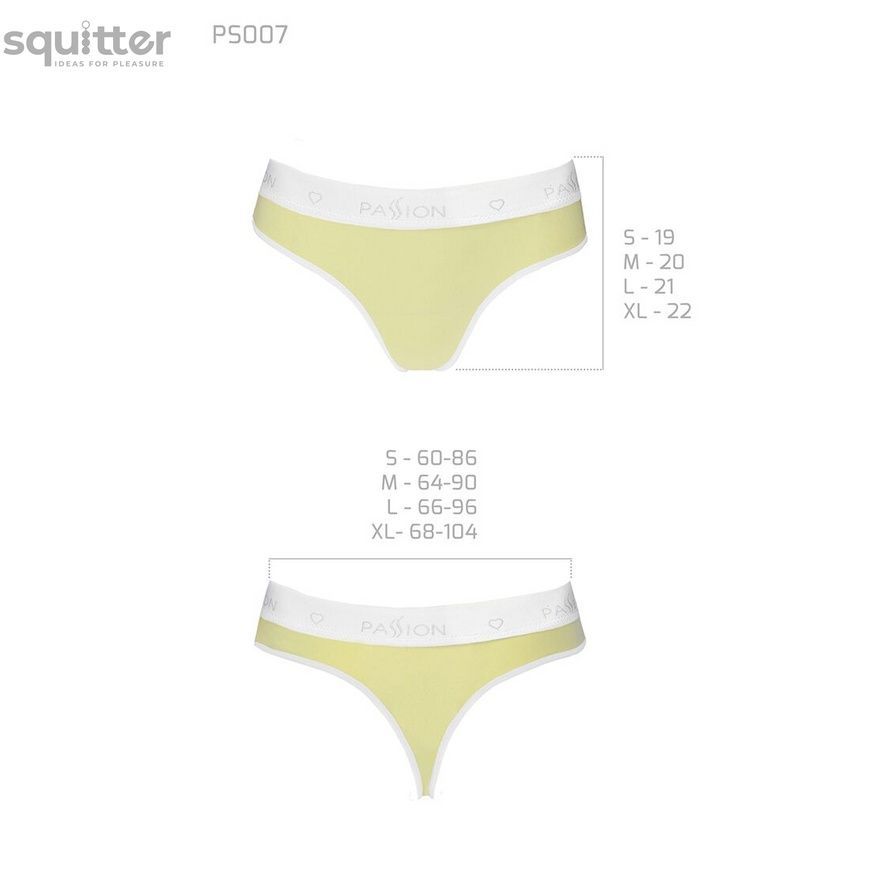 Спортивні трусики-стрінги Passion PS007 PANTIES XL, yellow SO4262 - онлайн-сексшоп Сквітер