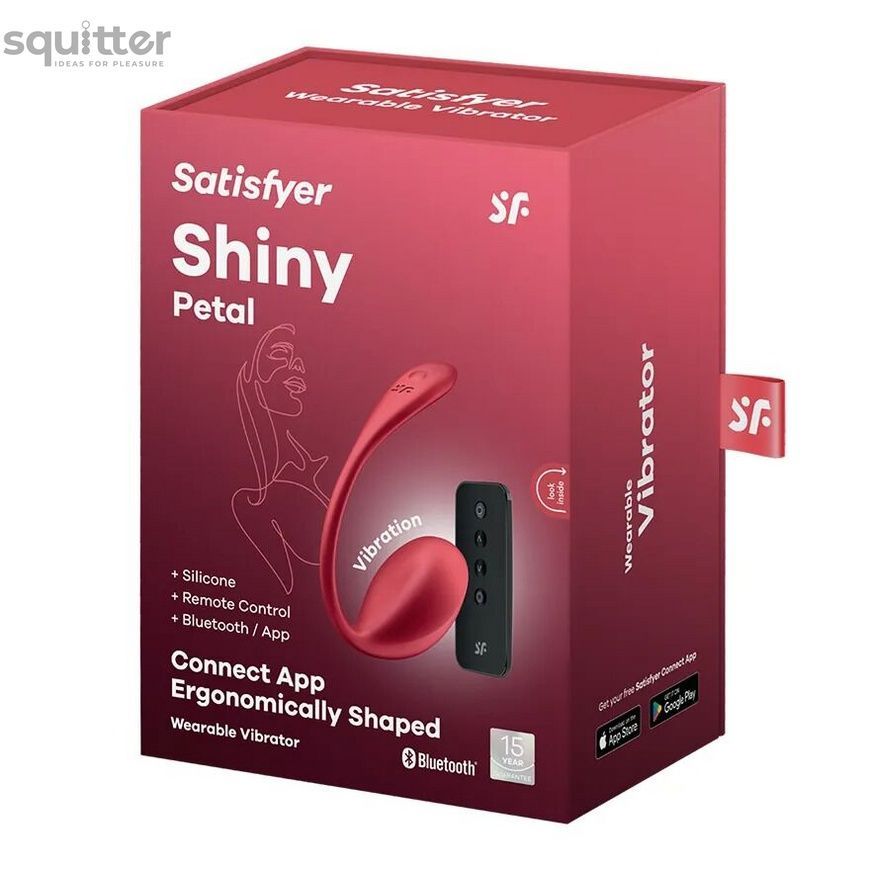 Смарт-віброяйце Satisfyer Shiny Petal Connect App, керування зі смартфона, пульт ДК SX1220 - онлайн-сексшоп Сквітер