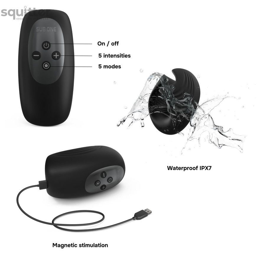 Мастурбатор з вірацією Manwan SUB.ONE Infinite Black SX1381 - онлайн-сексшоп Сквітер