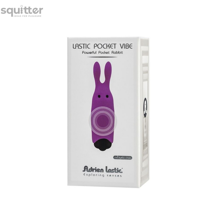 Вибропуля Adrien Lastic Pocket Vibe Rabbit Purple со стимулирующими ушками AD33483 фото