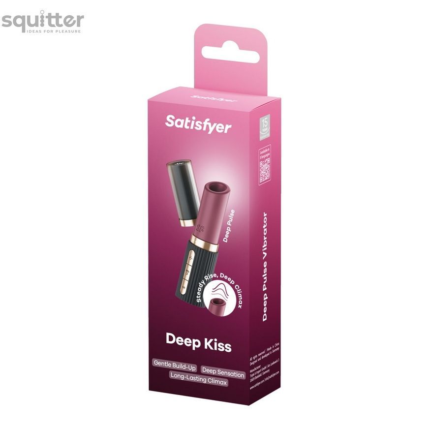 Вакуумний стимулятор Satisfyer Deep Kiss, магнітна технологія 3D Air Pulse, 30 режимів, кришечка SX3554 - онлайн-сексшоп Сквітер