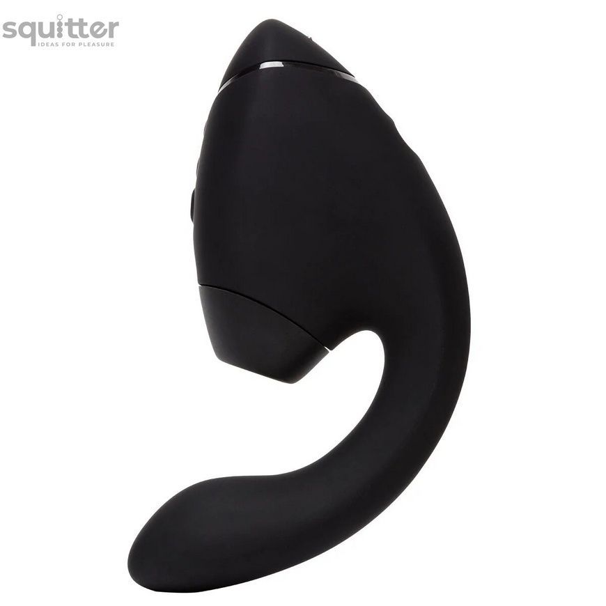 Подвійний вакуумний кліторальний стимулятор з вібрацією Womanizer Next Duo - Black SX3866 - онлайн-сексшоп Сквітер