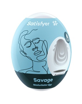 Самозмащувальний мастурбатор-яйце Satisfyer Masturbator Egg Single Savage, одноразовий, не вимагає з SO5524 фото