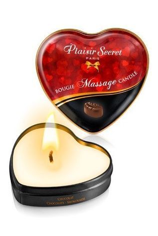 Массажная свеча-сердечко Plaisirs Secrets Chocolate (35 мл) SO1864 - онлайн-сексшоп Сквитер