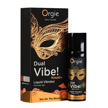 Рідкий вібратор Orgie Dual Vibe! Sex On The Beach Kissable Liquid Vibrator, 15 мл SX1499 - онлайн-сексшоп Сквітер