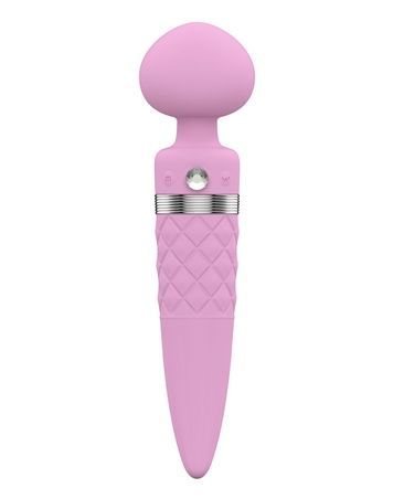 Вібромасажер 2в1 PILLOW TALK - Sultry Pink, класичний масажер і вібратор з ротацією, підігрів SO2717 - онлайн-сексшоп Сквітер
